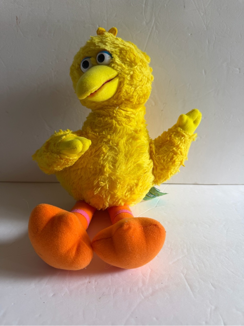 Vintage 2002 Sesame Street Big Bird Plush 13.5" Yellow Stuffed Animal Toy
